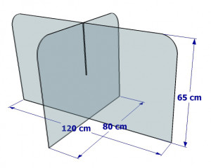 Cloison de protection pour table de cantine - Devis sur Techni-Contact.com - 4