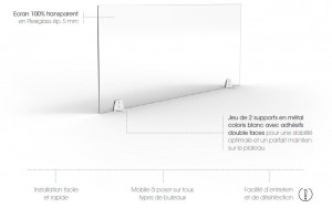 Cloison protection bureau plexi - Devis sur Techni-Contact.com - 2