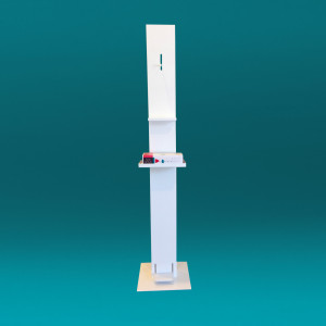 Colonne de distribution de gel hydroalcoolique Élégance et Robustesse - Devis sur Techni-Contact.com - 1