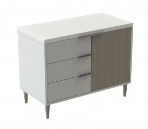 Commode en bois pour chambre 1 porte - Devis sur Techni-Contact.com - 2