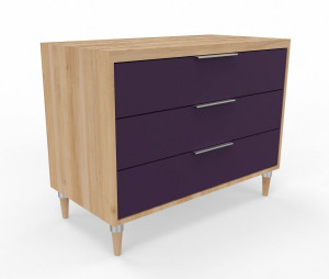 Commode en bois pour chambre 3 tiroirs - Devis sur Techni-Contact.com - 1