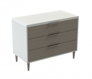 Commode en bois pour chambre 3 tiroirs - Devis sur Techni-Contact.com - 2