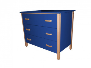 Commode en bois avec 3 tiroirs  - Devis sur Techni-Contact.com - 2