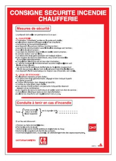 Consigne sécurité incendie chaufferie - Devis sur Techni-Contact.com - 1