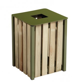 Corbeille de ville en bois - 50L - Devis sur Techni-Contact.com - 3