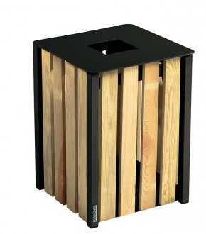 Corbeille de ville en bois - 50L - Devis sur Techni-Contact.com - 5