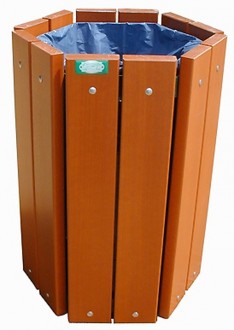 Corbeille de ville en bois 50L - Devis sur Techni-Contact.com - 1