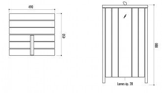 Corbeille en bois structure métallique - Devis sur Techni-Contact.com - 3