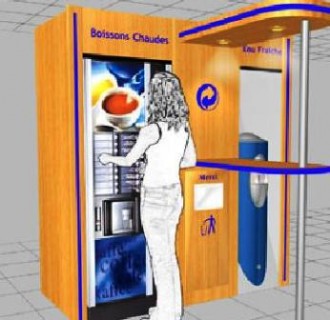 Distributeur automatique de boissons chaudes ou froides - Devis sur Techni-Contact.com - 1