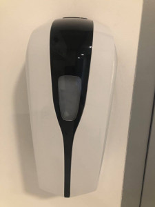 Distributeur automatique de désinfectant pour les mains Noir et blanc - Devis sur Techni-Contact.com - 1