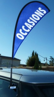 Drapeau publicitaire 80 x 32 cm - Devis sur Techni-Contact.com - 3