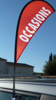 Drapeau publicitaire 80 x 32 cm - Devis sur Techni-Contact.com - 4