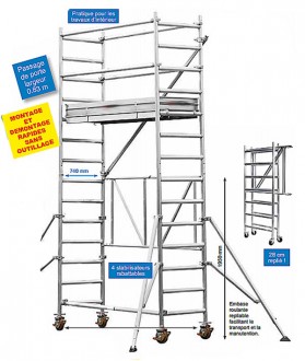 Échafaudage repliable roulant - Devis sur Techni-Contact.com - 1