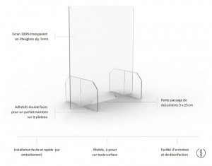 Ecran de protection pour comptoir (Lot de 5) - Devis sur Techni-Contact.com - 3