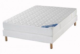 Ensemble Someo Matelas Richelieu Luxe Sommier Chinon Pieds-140x190 - Devis sur Techni-Contact.com - 1