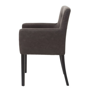 Fauteuil marron avec pieds noirs - Devis sur Techni-Contact.com - 3