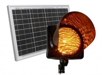 Feu orange clignotant solaire - Devis sur Techni-Contact.com - 1