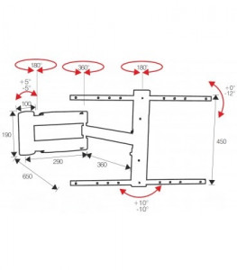 Fixation murale inclinable 32" à 65" - Devis sur Techni-Contact.com - 3