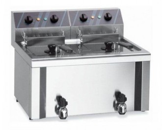 Friteuse électrique double cuve en Inox - Devis sur Techni-Contact.com - 1