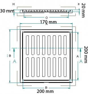 Grille pour fontaine à cadre B 125 - Devis sur Techni-Contact.com - 2