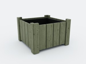 Jardinière d'extérieur carrée hauteur 60 cm - Devis sur Techni-Contact.com - 1