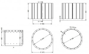 Jardinière ronde en bois - Devis sur Techni-Contact.com - 4