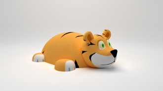 Jeu caoutchouc tigre 3D pour aire de jeux - Devis sur Techni-Contact.com - 2