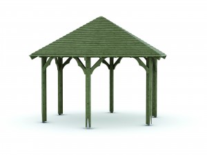Kiosque en bois hexagonale - Devis sur Techni-Contact.com - 1