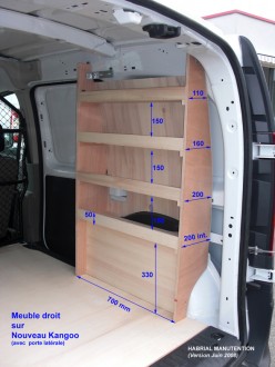 Kit de rangement pour Renault Kangoo - Devis sur Techni-Contact.com - 2