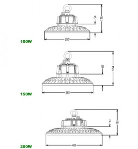 Plafonnier LED UFO 100 à 200W - Devis sur Techni-Contact.com - 3