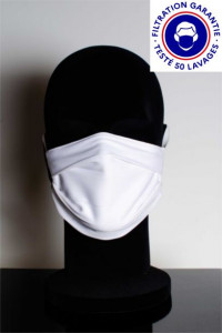 Masque catégorie 1 (blanc ou noir) DGA AFNOR lavable à 60° - Devis sur Techni-Contact.com - 1