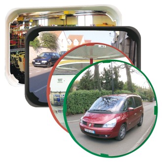 Miroir de surveillance polyvalent cadre rouge - Devis sur Techni-Contact.com - 3