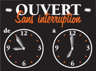 Panneau horaires d'ouverture - Devis sur Techni-Contact.com - 1