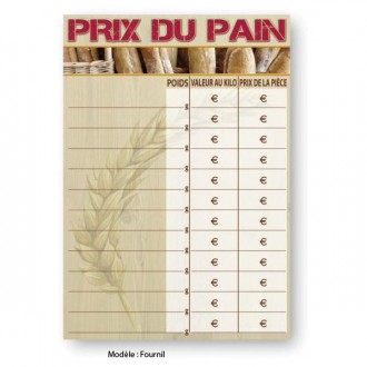 Panneau prix pour pain - Devis sur Techni-Contact.com - 2