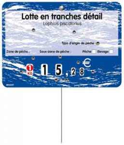 Pique prix poissonnerie avec roulettes - Devis sur Techni-Contact.com - 1