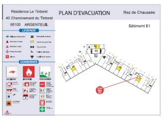 Plan d'évacuation incendie - Devis sur Techni-Contact.com - 1