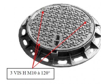 Plaque d'égout ronde à surface antidérapante D 400 - Devis sur Techni-Contact.com - 1