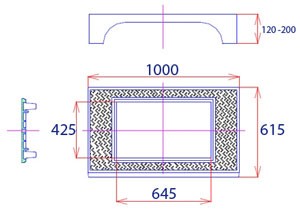 Plaque de recouvrement avec cadre et avaloir C 250 - Devis sur Techni-Contact.com - 2