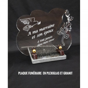 Plaque funéraire avec socle en granit - Devis sur Techni-Contact.com - 1