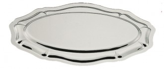 Plat ovale 'Louis XV' en inox 18% - Devis sur Techni-Contact.com - 1