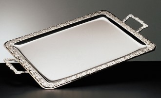 Plateau rectangulaire avec anses inox 18% - Devis sur Techni-Contact.com - 1