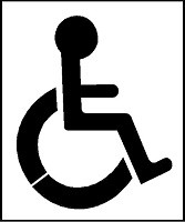 Pochoir handicap pour marquage parking - Devis sur Techni-Contact.com - 1