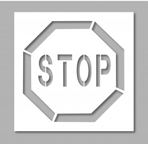 Pochoir panneau stop - Devis sur Techni-Contact.com - 1