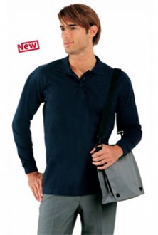 Polo personnalisable manches longues maille piquée - Devis sur Techni-Contact.com - 1