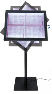 Porte menu LED sur pied - Devis sur Techni-Contact.com - 2