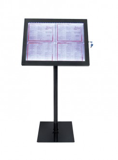 Porte menu LED sur pied - Devis sur Techni-Contact.com - 3