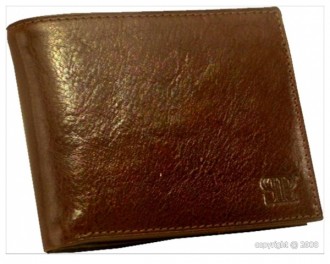 Portefeuille en cuir marron pour homme - Devis sur Techni-Contact.com - 1