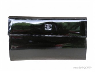 Portefeuille en cuir vernis noir pour femme - Devis sur Techni-Contact.com - 1