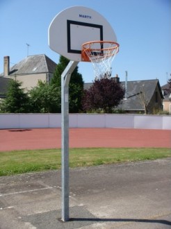 Poteau basket de rue simple panneau polyester - Devis sur Techni-Contact.com - 1