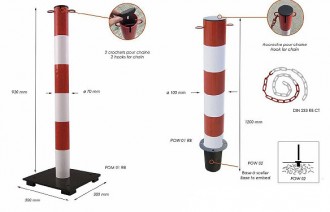 Poteau de chantier en acier - Devis sur Techni-Contact.com - 1